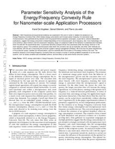 1  Parameter Sensitivity Analysis of the Energy/Frequency Convexity Rule for Nanometer-scale Application Processors