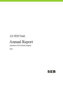 AS SEB Pank  Annual Report