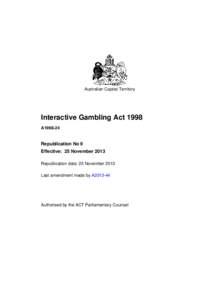 Interactive Gambling Act 1998