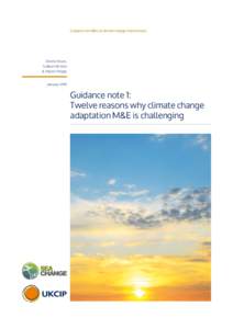 Guidance for M&E of climate change interventions  Dennis Bours, Colleen McGinn & Patrick Pringle January 2014