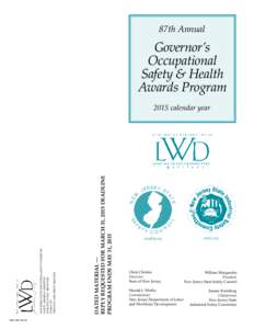 87th Annual  Governor’s Occupational Safety & Health Awards Program