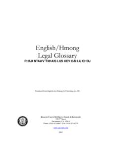 Microsoft Word - Legal Glossary English Hmong.doc