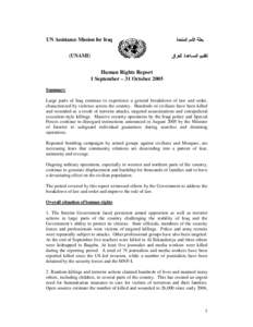 UN Assistance Mission for Iraq   	  
  (UNAMI)