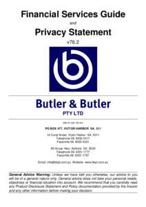 Financial Services Guide and Privacy Statement v76.2
