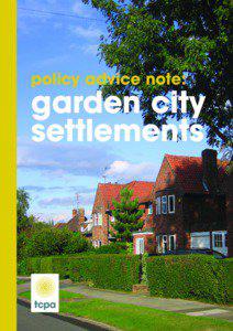policy advice note:  garden city