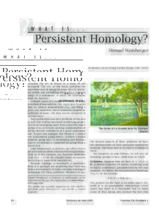 ? Persistent Homology? W H A T I SShmuel Weinberger