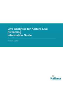 Live Analytics for Kaltura Live Streaming