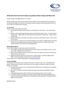 Effective Flood Management: Position Statement