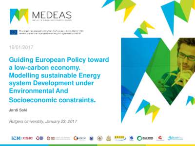 Guiding European Policy toward a low-carbon economy. Modelling sustainable Energy system Development under