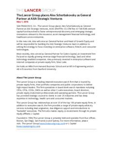 AXA Strategic Ventures - Alex S