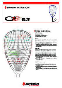 Model: RC67A-104 7UA18-SI  STRINGING INSTRUCTIONS BLUE String Instructions