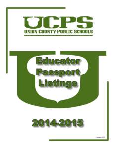 Educator Passport ListingsUpdated 4/15