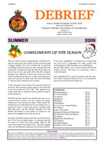 DEBRIEF  SUMMER 09 EDITION DEBRIEF Patron: RADM Neil Ralph AO DSC RAN