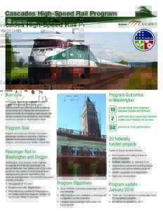 Cascades High-Speed Rail Program  Overview Program Outcomes in Washington