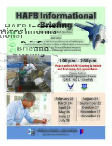 2016  HAFB Informational Briefing Hosted by: Hill Air Force Base Join us to:
