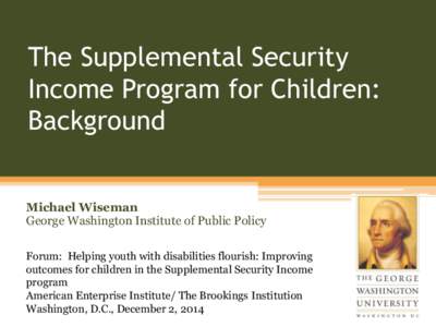 State Policy and Supplemental Security Income for Children