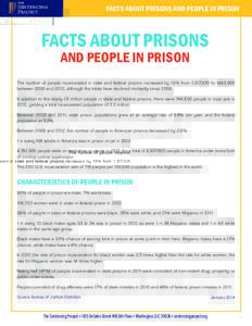 the  Facts About Prisons and People in Prison Sentencing Project