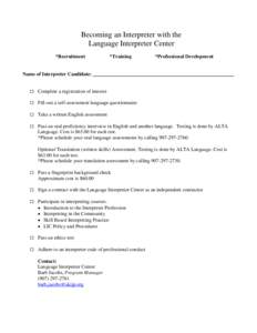 Becoming an Interpreter with the