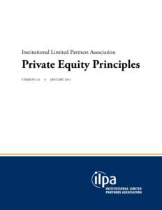 Institutional Limited Partners Association  Private Equity Principles VERSION 2.0  l