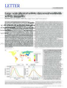 Letter  doi:nature23018 Large-scale physical activity data reveal worldwide activity inequality