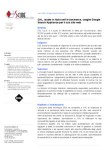 Case study | Google Search Appliance  CHL, leader in Italia nell’e-commerce, sceglie Google