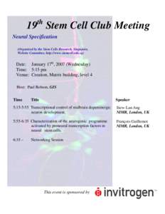 Microsoft Word - 19th Stem Cell Club Meeting.doc