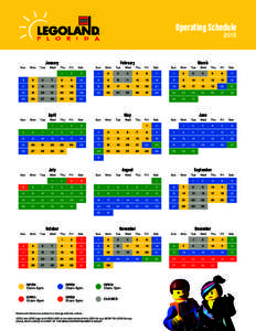 Operating Schedule 2015 January Sun