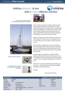 Casestory/Freia af Lynæs  Scambi 30 /Thoosa 6000 RG Adding pleasure at sea with a Clean eMarine solution
