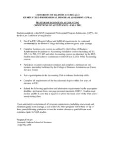 GPPA MSA conditions of acceptance 2012