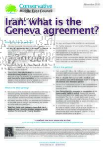 NovemberMiddle East Council Iran: what is the Geneva agreement?