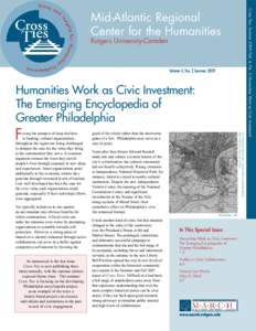 Rutgers University-Camden  Volume 4, No. 2 Summer 2009 Humanities Work as Civic Investment: The Emerging Encyclopedia of