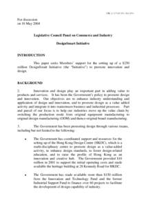 CB[removed])  For discussion on 10 May[removed]Legislative Council Panel on Commerce and Industry