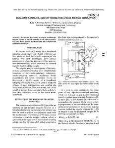Realistic sampling-circuit model for a nose-to-nose simulation - Microwave Symposium Digest[removed]IEEE MTT-S International