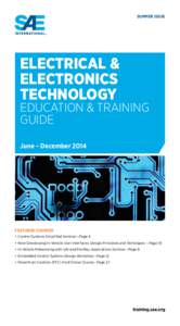 SUMMER ISSUE  ELECTRICAL & ELECTRONICS TECHNOLOGY