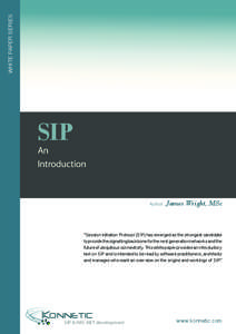 WHITE PAPER SERIES  SIP An Introduction
