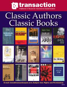 Classic Authors Classic Books E-mail: ; Subject line: Rights and Permissions 2015