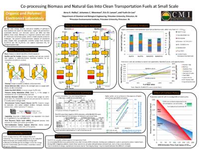 Co-processing Biomass and Natural Gas Into Clean Transportation Fuels at Small Scale Anna K. Hailey1, Johannes C. Meerman2, Eric D. Larson2, and Yueh-Lin Loo1 Organic and Polymer Electronics Laboratory