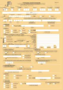 aRwera  Form #2 PERSONAL QUESTIONNAIRE The information provided is confidential and protected by the Law of Georgia “On Official Statistics”