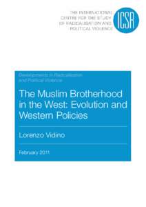 Developments in Radicalisation and Political Violence The Muslim Brotherhood in the West: Evolution and Western Policies