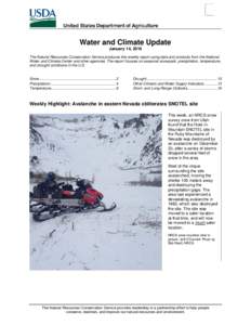 Weekly Report Drought Monitor / Snowpack Update