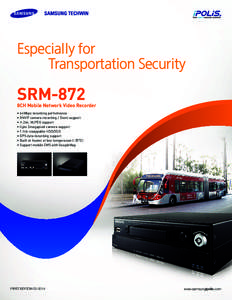 Especially for Transportation Security SRM-872  8CH Mobile Network Video Recorder