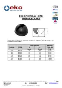 Microsoft Word - PS54 SPHERICAL HEAD RUBBER FORMER