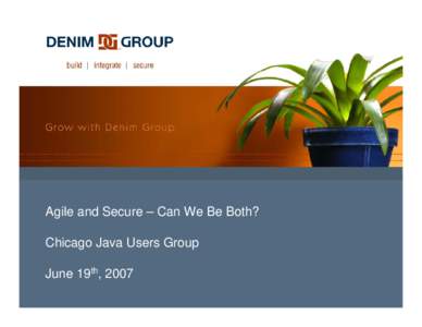 Microsoft PowerPoint - DenimGroup_AgileAndSecure_ChicagoJUG_20070619.ppt [Compatibility Mode]