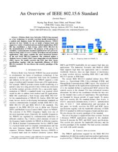 An Overview of IEEE[removed]Standard (Invited Paper) Kyung Sup Kwak, Sana Ullah, and Niamat Ullah arXiv:1102.4106v1 [cs.NI] 20 Feb 2011