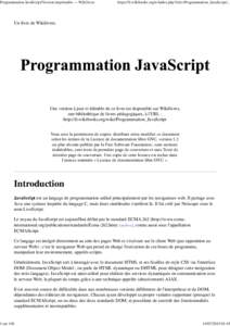 Programmation JavaScript/Version imprimable — Wikilivres