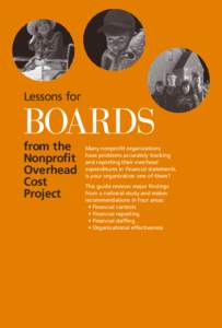 Lessons for  BOARDS from the Nonprofit Overhead
