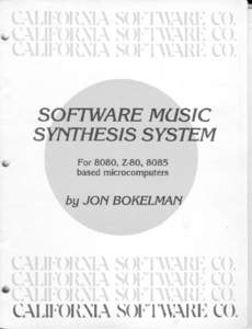 Software Music Synthesizer System
