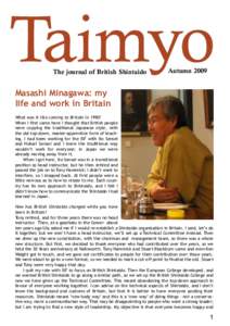 Taimyo The journal of British Shintaido AutumnMasashi Minagawa: my