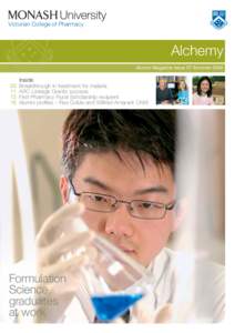 Victorian College of Pharmacy  Alchemy Alumni Magazine Issue 07 Summer