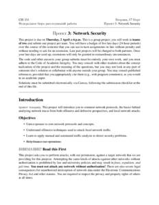 CIS 331 Федеральное бюро расследований работы Вторник, 17 Март Проект 3: Network Security